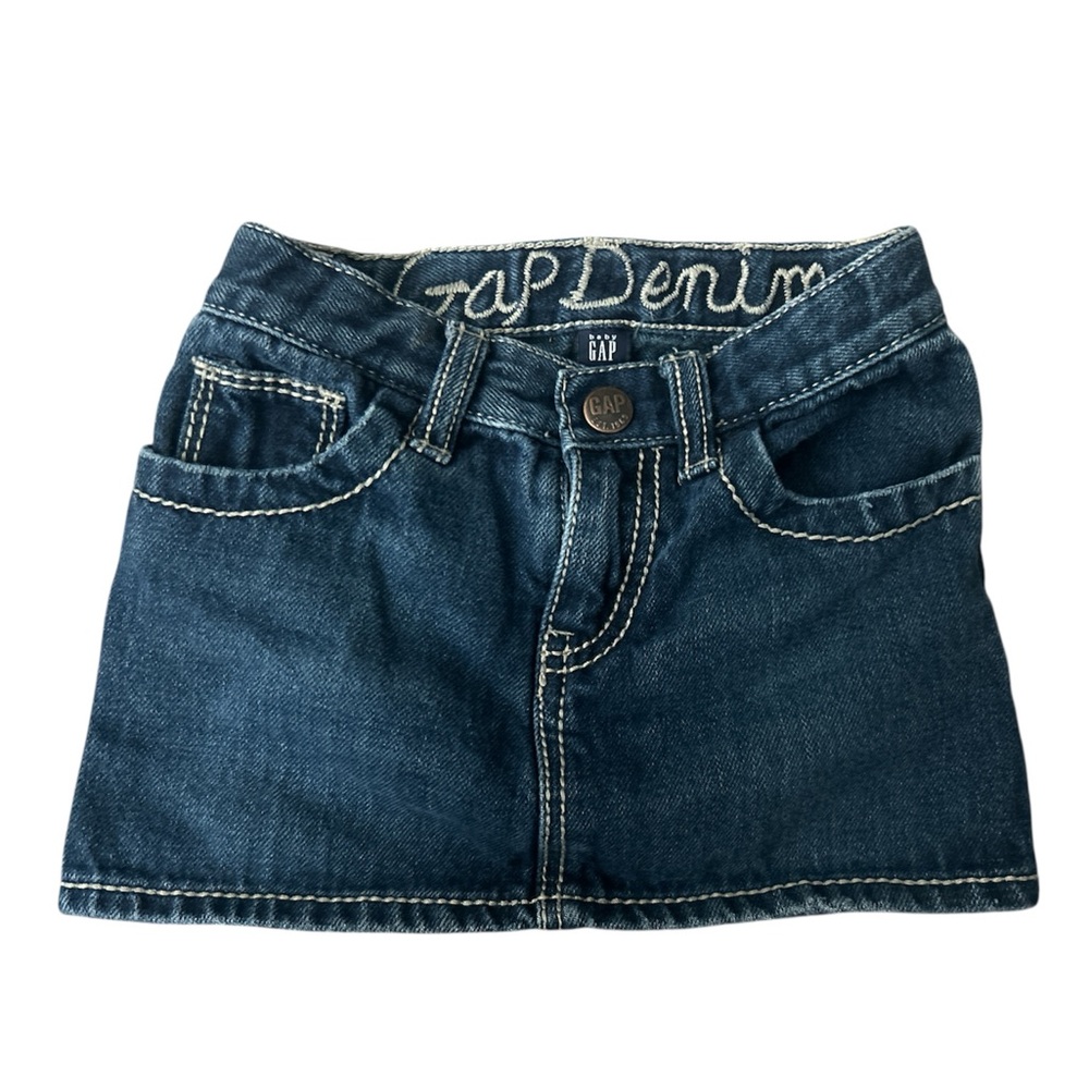GAP Kids Blue Denim Skirt Sz 4